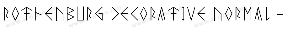 Rothenburg Decorative Normal字体转换